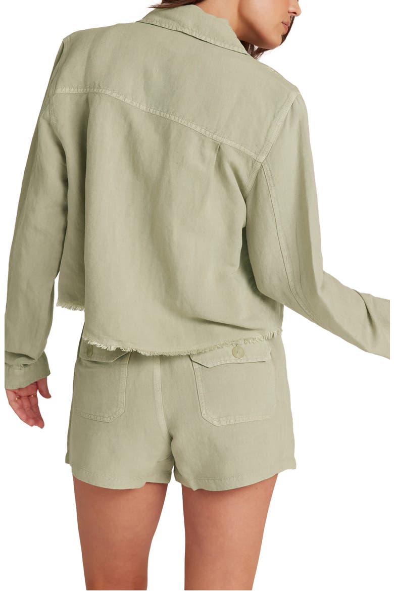 Lily Linen Blend Jacket, Alternate, color, MUTED ARMY
