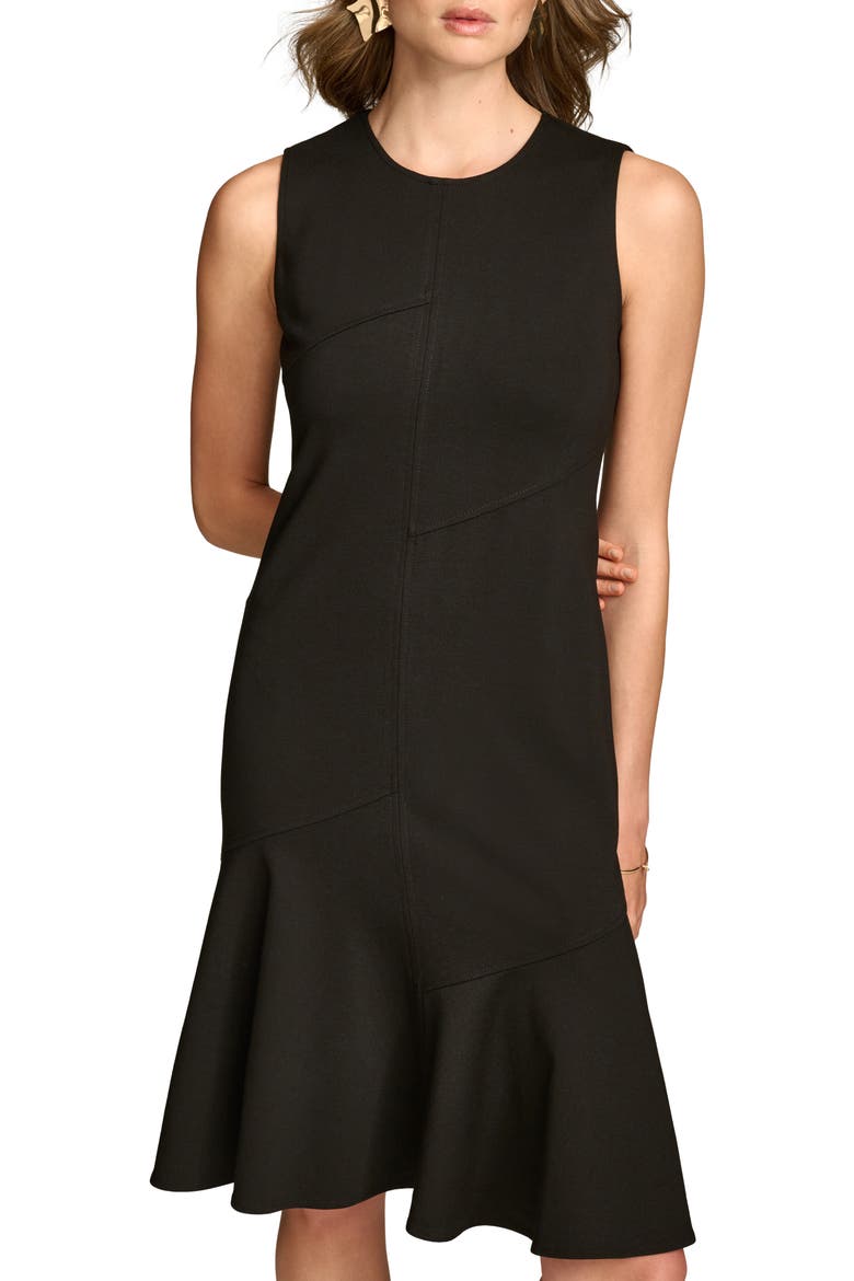 Sleeveless Ruffle Hem Dress, Alternate, color, BLACK