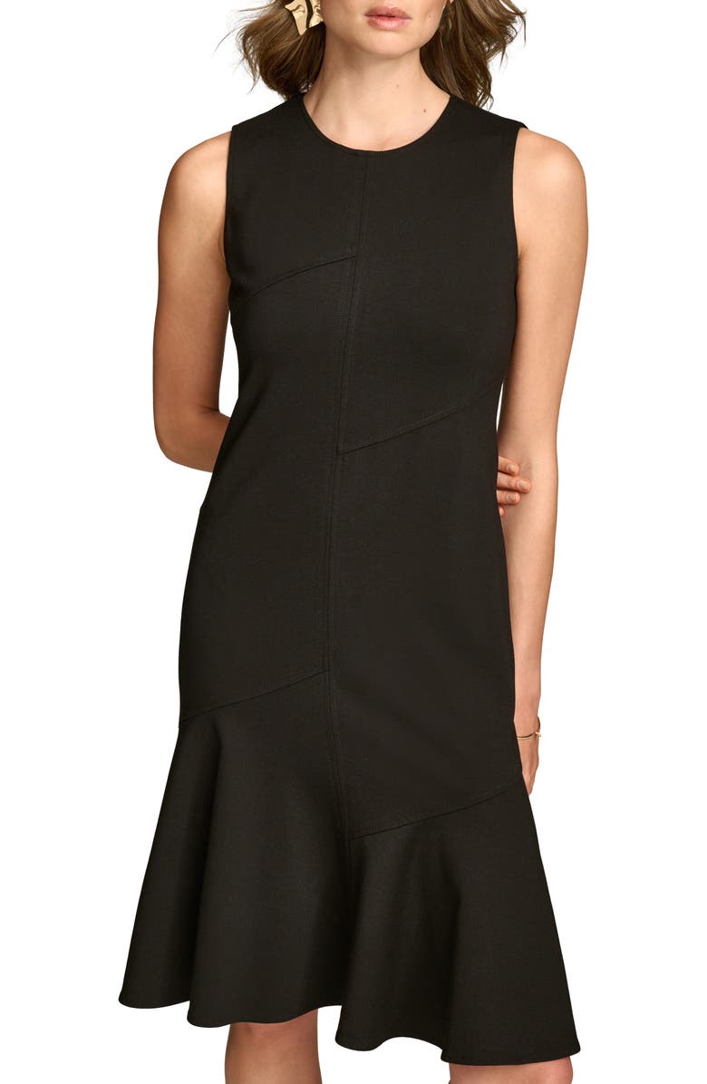Donna Karan New York Sleeveless Ruffle Hem Dress, Alternate, color, Black