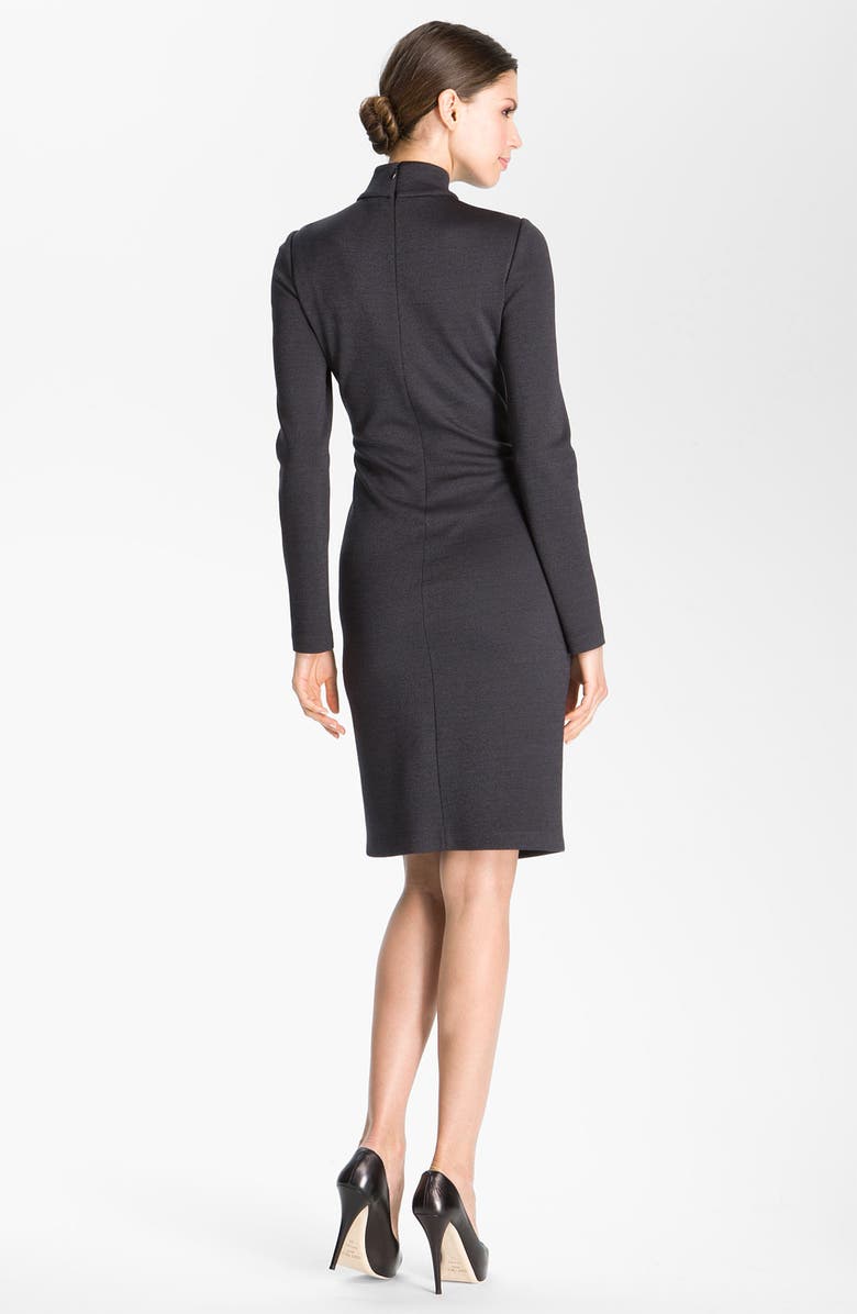 St. John Collection Milano Knit Turtleneck Dress, Alternate, color, 