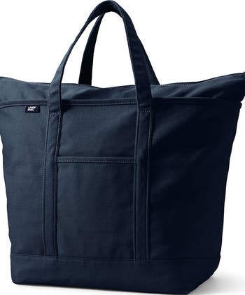LANDS’END canvas tote bag size M Lands' End Zip Top Canvas Tote Bag | Nordstrom