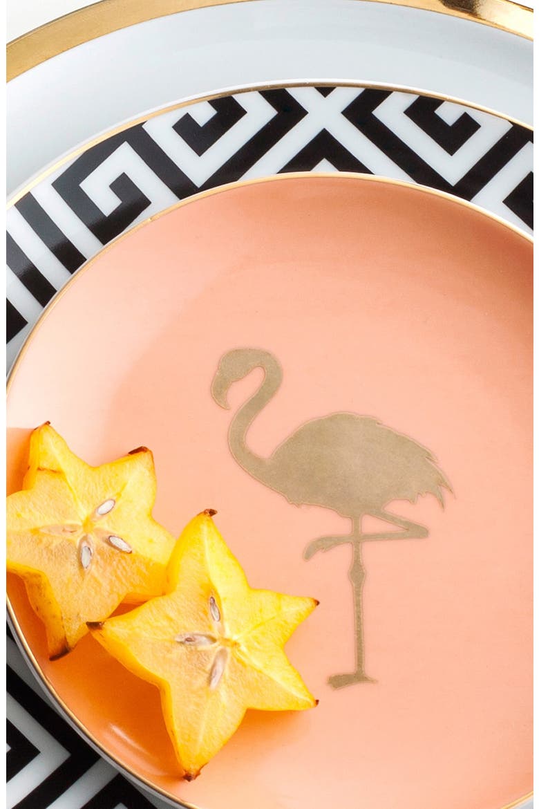 Flamingo Appetizer Plates, Alternate, color, PINK