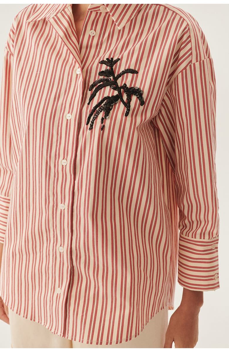 Exquise Leia Long Sleeve Shirt, Alternate, color, Red-Bone
