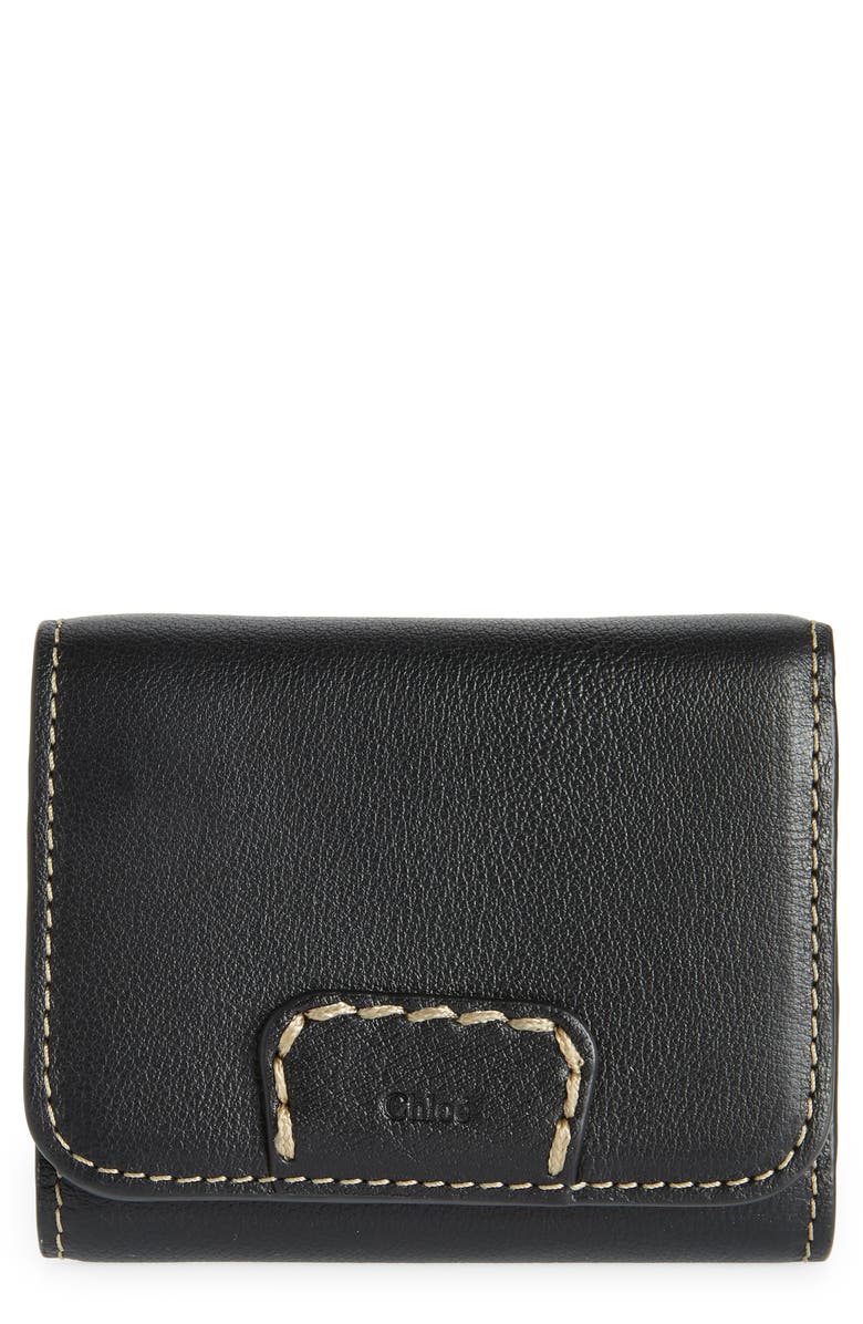 Chloé Edith Small Leather Trifold Wallet, Main, color,