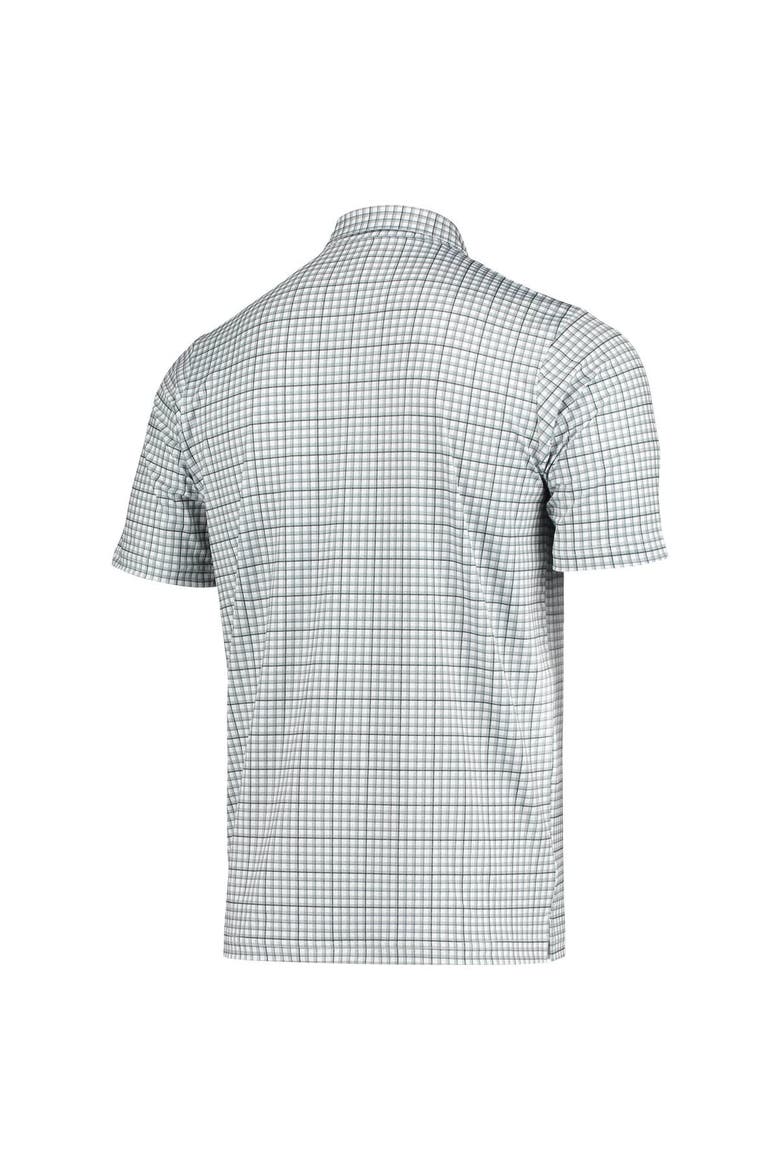 Men's Antigua Gray/Black Los Angeles Rams Deliver Button-Down Polo, Alternate, color, White