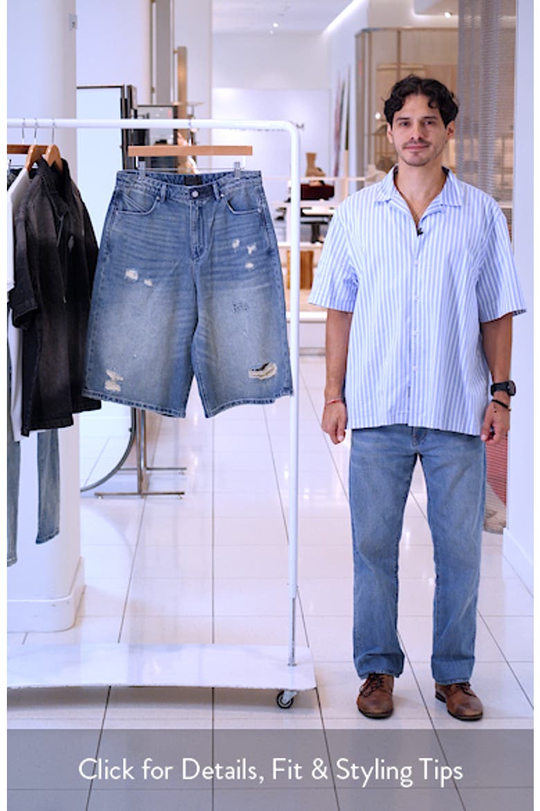Gustavo Oversize Denim Bermuda Shorts video