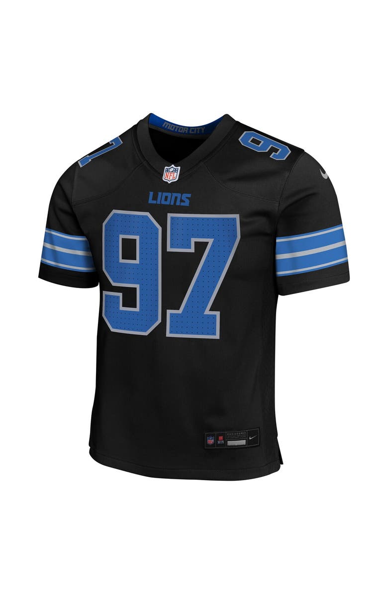 Nike Youth Nike Aidan Hutchinson Black Detroit Lions Alternate Player Game Jersey, Alternate, color, Black