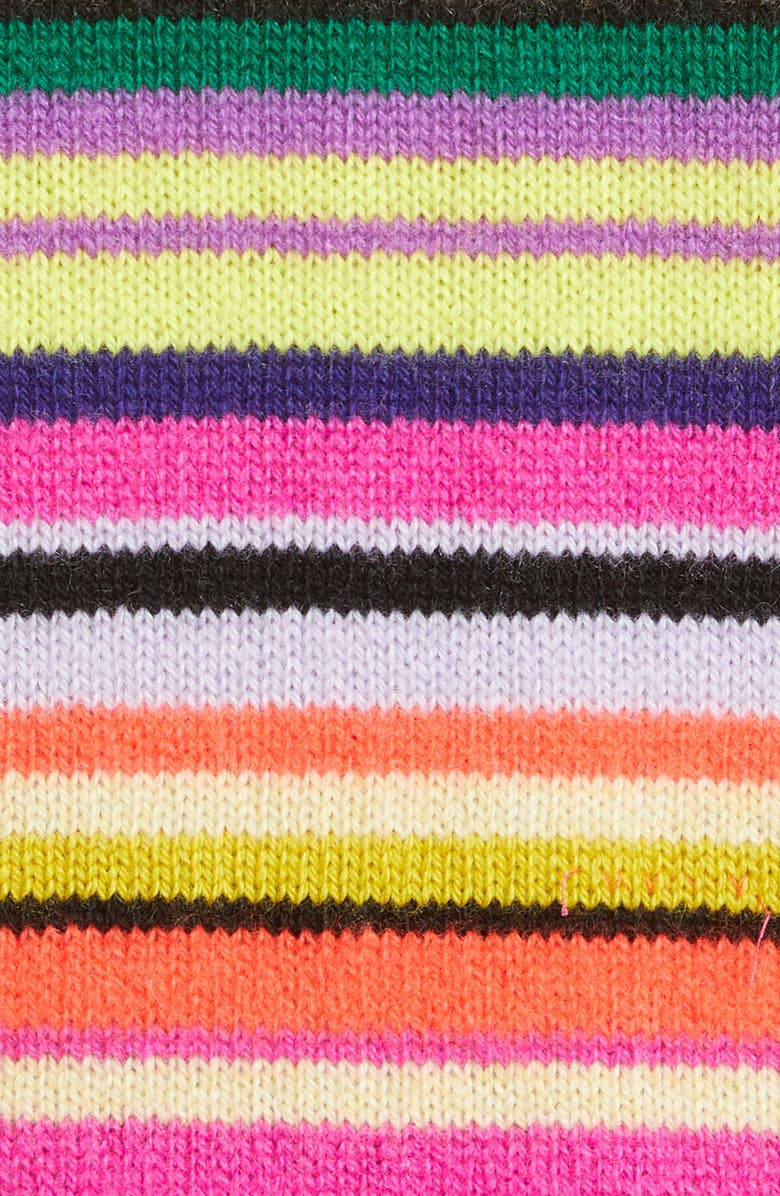 The Elder Statesman Ultra Stripe Crewneck Cashmere Sweater, Alternate, color,