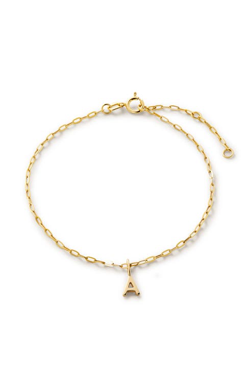 Gold Charm Letter Bracelet