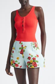 Brandon Maxwell The Scarlett Scoop Neck Bodysuit