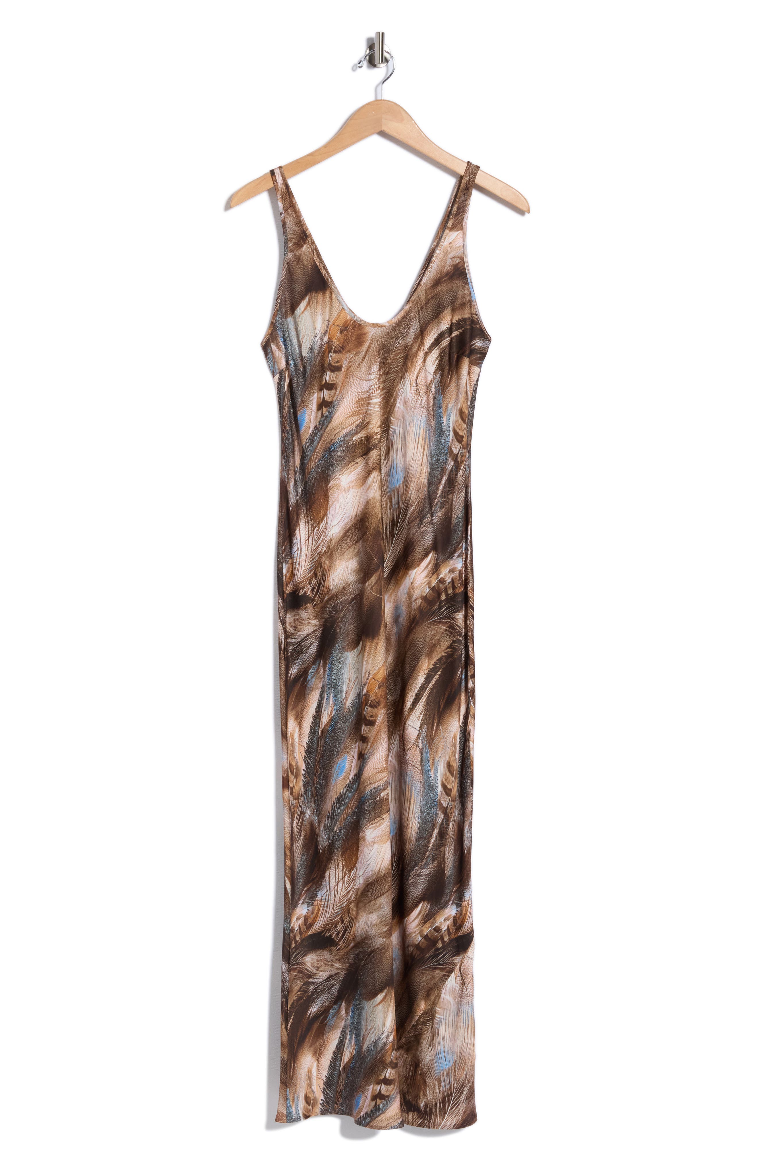 Akiya Print Satin Maxi Slipdress