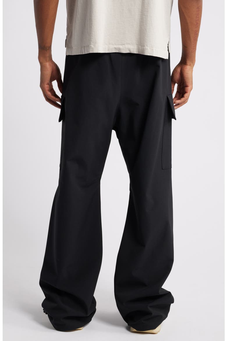 Bonded Nylon Blend Cargo Drawstring Field Pants, Alternate, color, BLACK