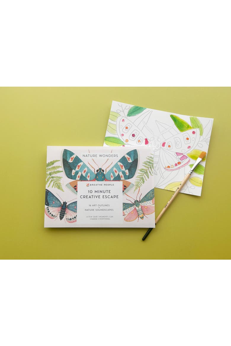 10 Minute Creative Escape Art Book, Nature Wonders, Alternate, color, Leafy Green