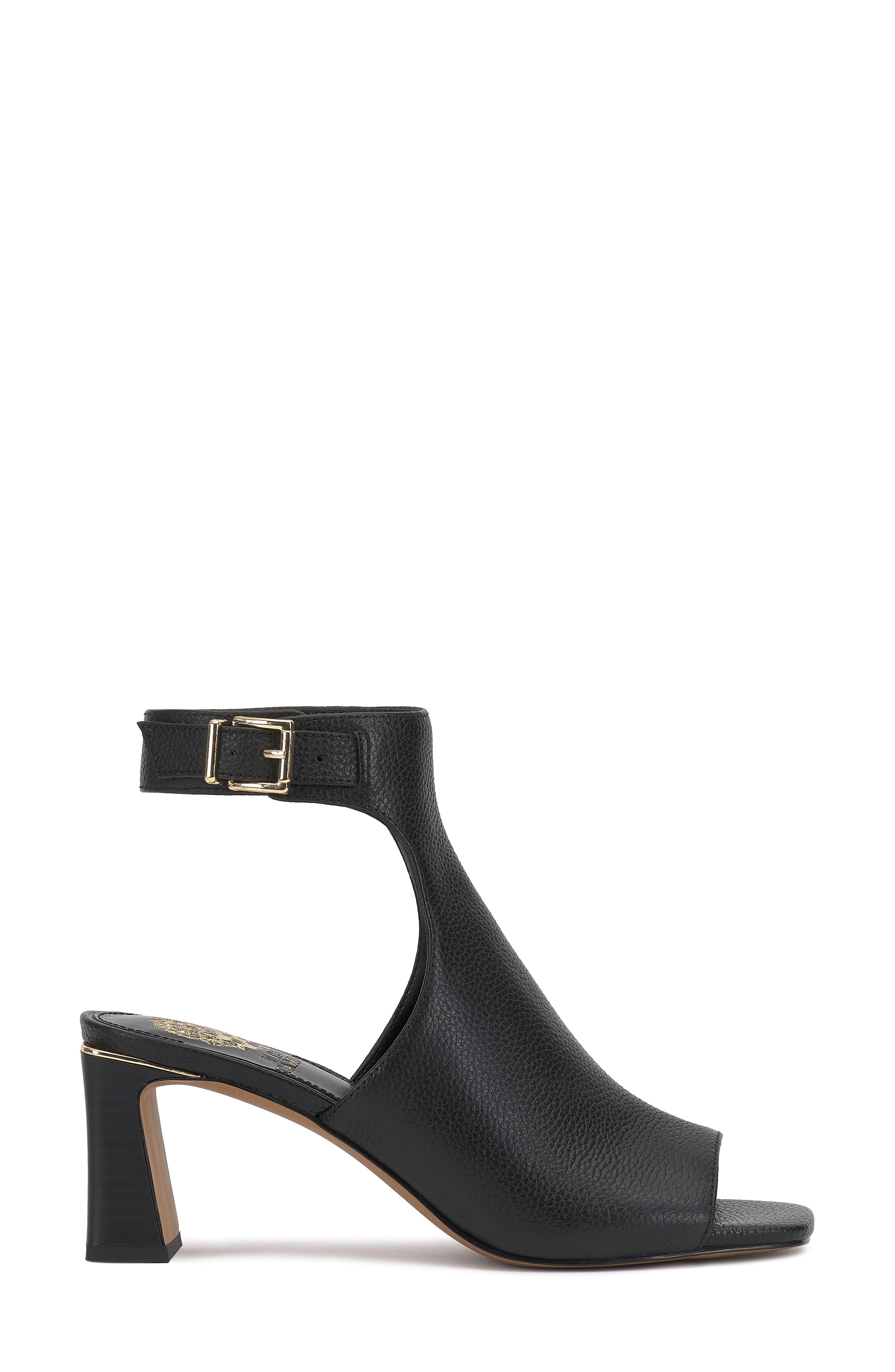 Vince Camuto Haylie Block Heel Sandal, Alternate, color, Black Pl Souffle Lux