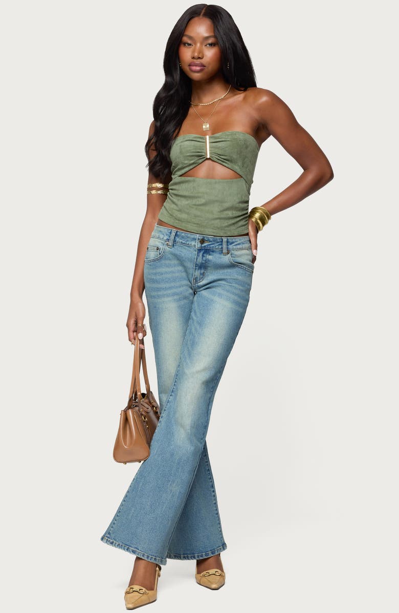 EDIKTED Jenni Flared Jeans, Alternate, color, Blue-Washed