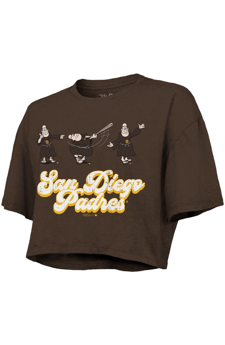Majestic Threads Women's Majestic Threads Brown San Diego Padres Boxy Crop T-Shirt, Alternate, color, Brown