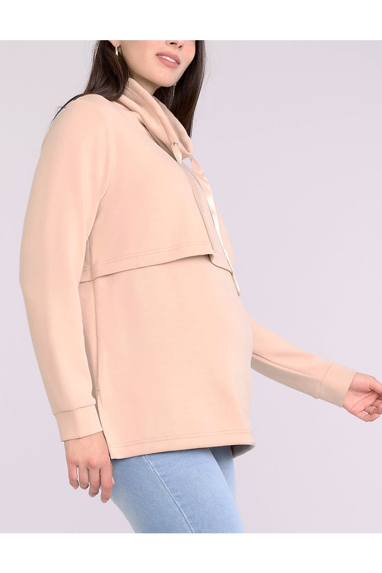 Funnel Neck Pullover Nursing Sweatshirt, Alternate, color, Moonlight
