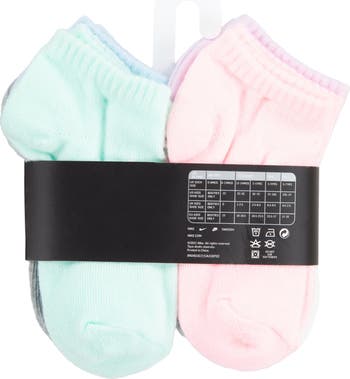 Kids' Metallic Swoosh Cushioned Ankle Socks