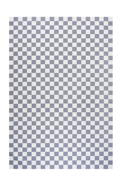 Ainsley Modern Cottage Checkerboard Washable Area Rug