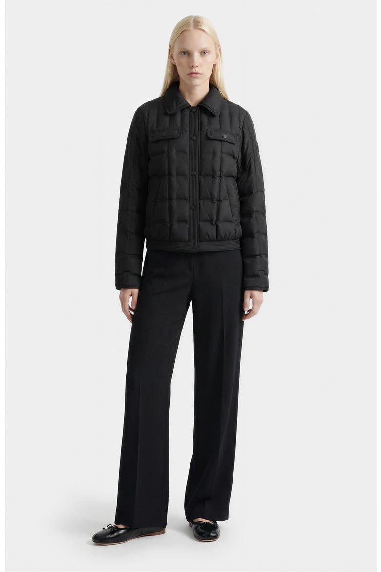 Seoul Quilted Down Shirt Jacket, Alternate, color, Black