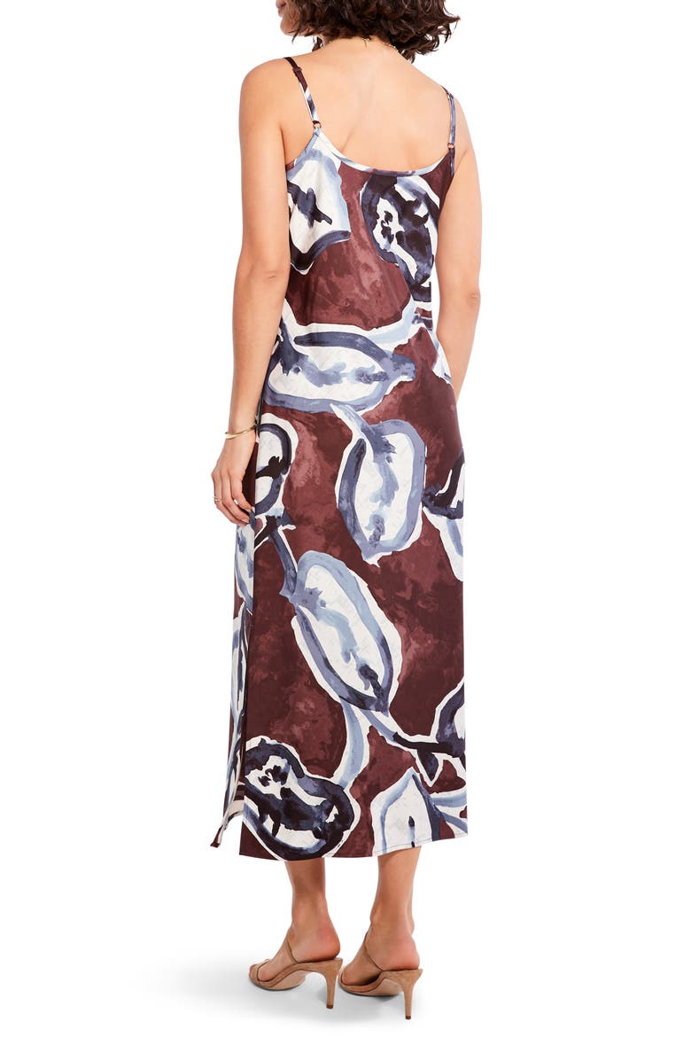 Watercolor Vines Slipdress, Alternate, color, BROWN MULTI