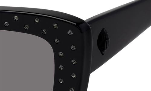 Kurt Geiger London 52mm Rectangular Sunglasses In Size-black/smoke
