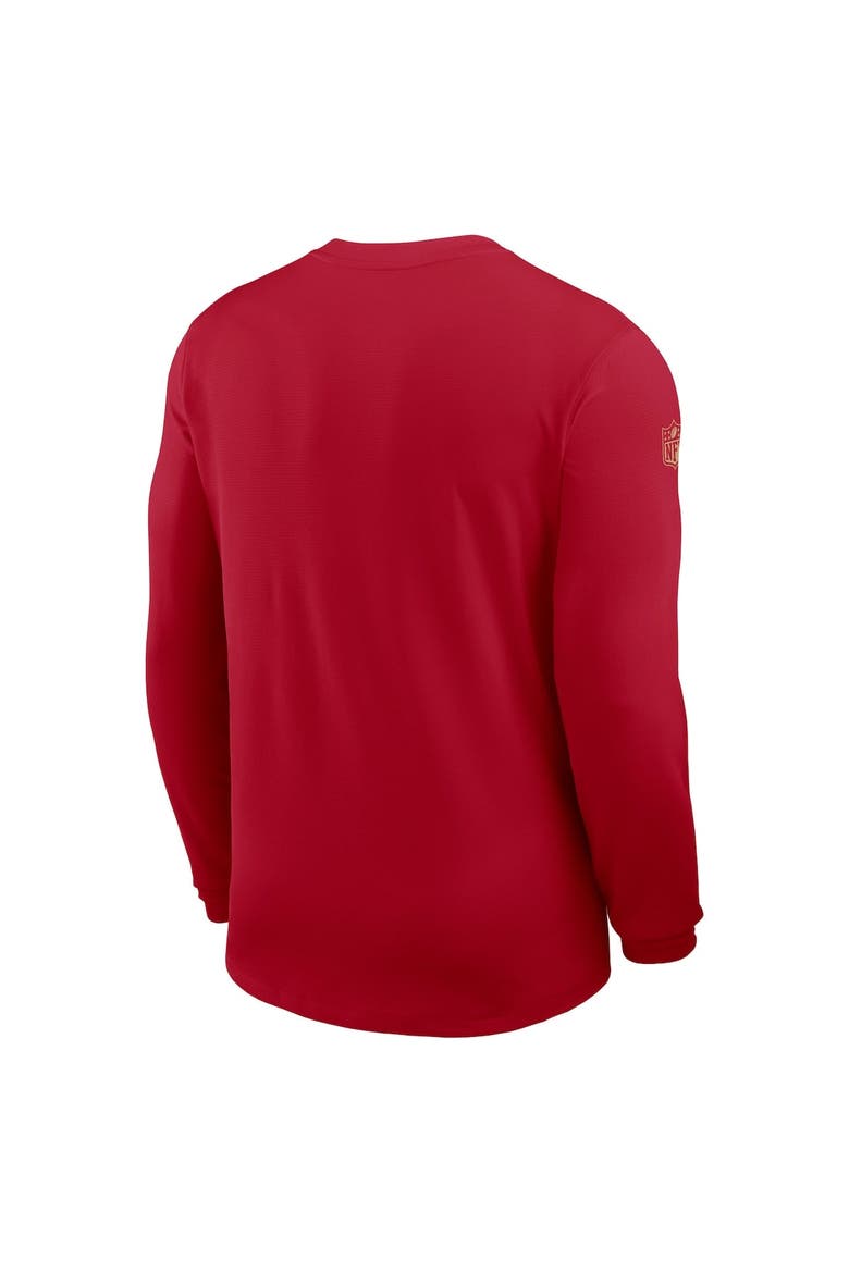 Men's Nike Scarlet San Francisco 49ers Sideline Coach UV Performance Long Sleeve T-Shirt, Alternate, color, Scarlet