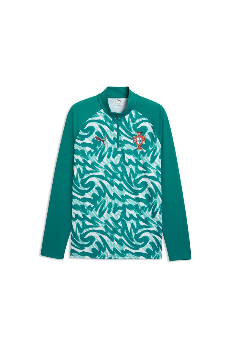 Men's Puma Green Portugal National Team Pre-Match Quarter-Zip Top, Alternate, color, Green