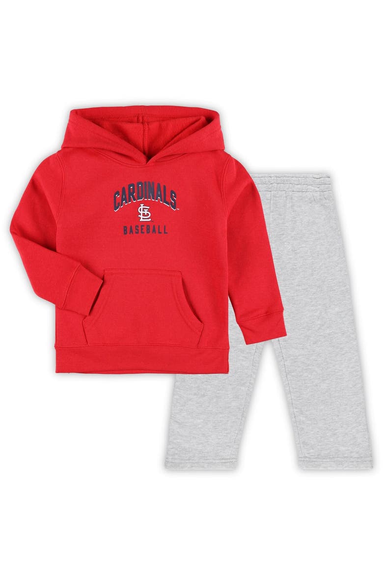 Toddler Red/Gray St. Louis Cardinals Play-By-Play Pullover Fleece Hoodie & Pants Set, Main, color, Red