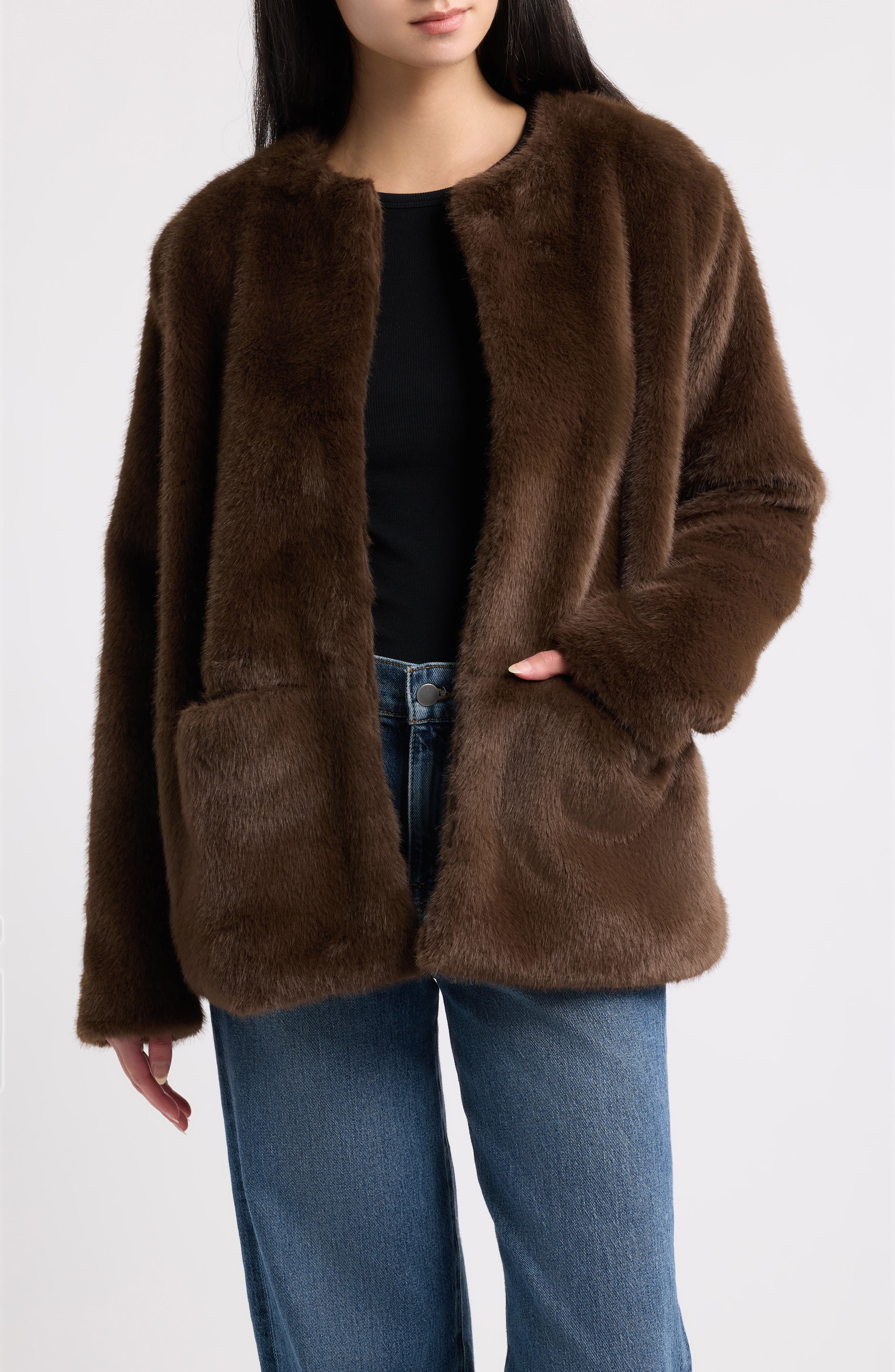 dRA Lucia Faux Fur Coat (Women) | Nordstrom