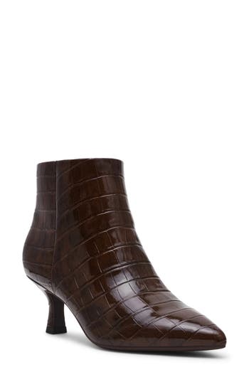 Anne Klein Francesca Kitten Heel Bootie In Animal Print