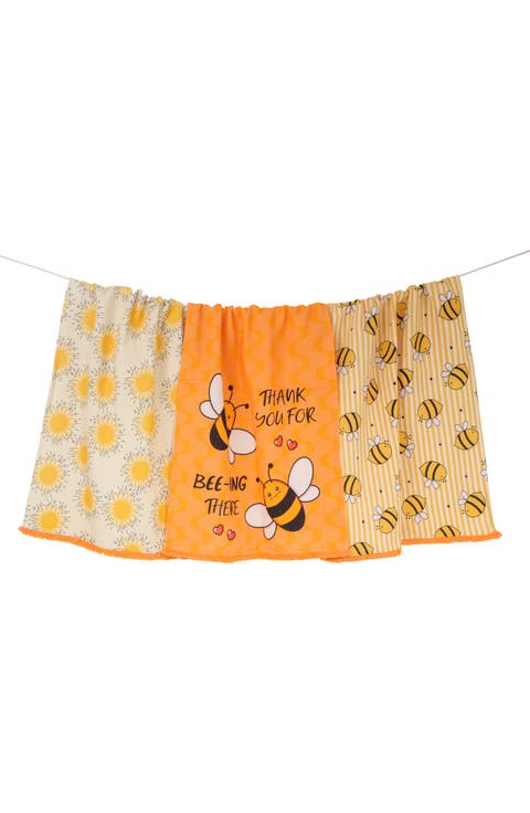 Bee-Ing There Set of 3 Kitchen Towels