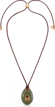 Ettika Teardrop Cord Pendant Necklace
