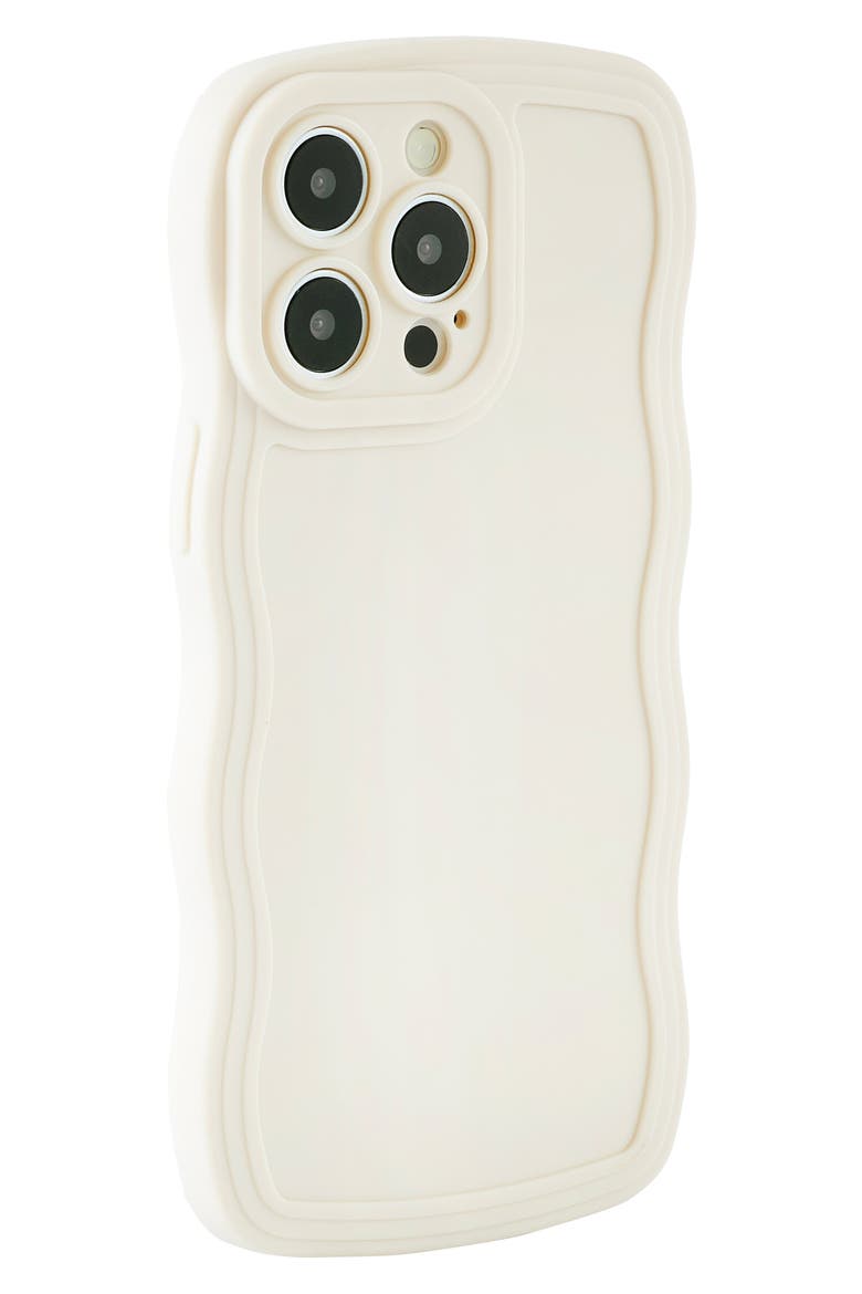 Solid Wavy Bumper iPhone 14 Pro Max Case, Alternate, color, OFF WHITE