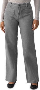 Sanctuary The Marine Patch Pocket Wide Leg Jeans
