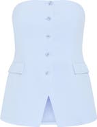 City Chic Cutaway Hem Strapless Top