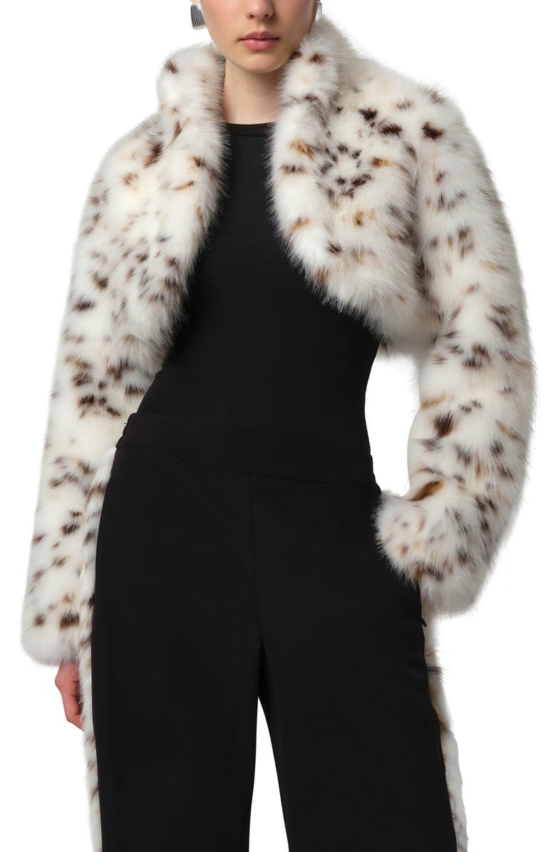Apparis Odette Faux Fur Bolero, Main, color, 
