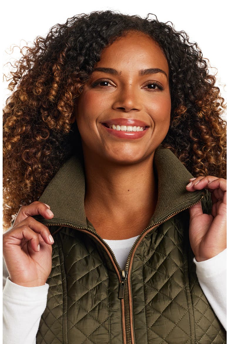 Quilted Vest, Alternate, color, OLIVE