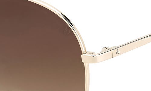Rag & Bone 59mm Aviator Sunglasses In Gold Havana/brown Gradient