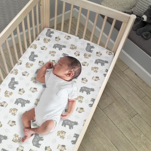 Lambs & Ivy Woodland Forest Animal Nursery 5-piece Baby Crib Bedding Set In Multi