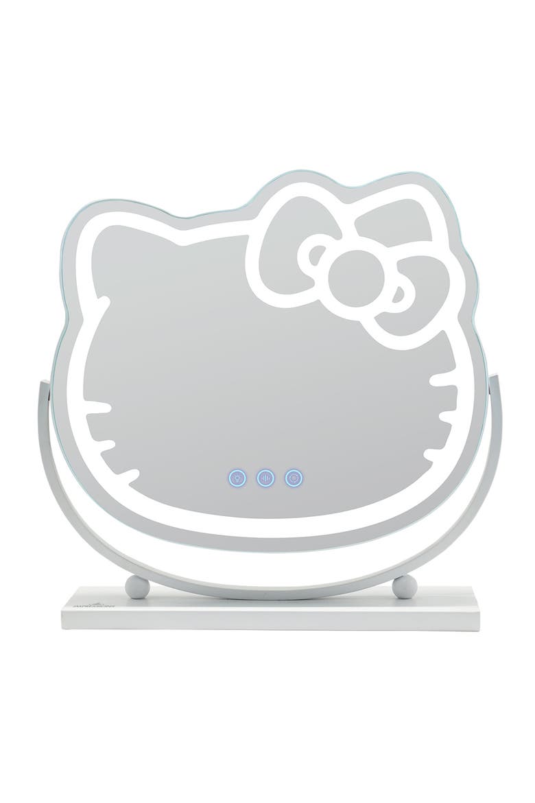 Hello Kitty® Kawaii LED Tabletop Makeup Mirror with Base, Main, color, White