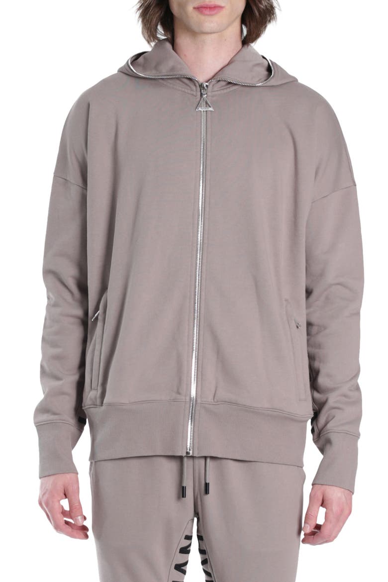 Logo Zip Hoodie, Main, color, SATELLITE