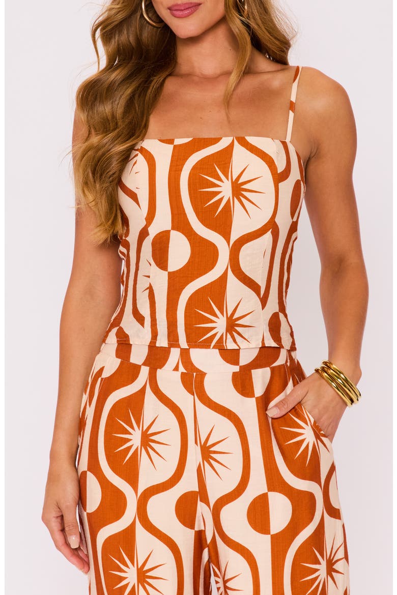 Valencia Geometric Print, Main, color, RUST/ SAND