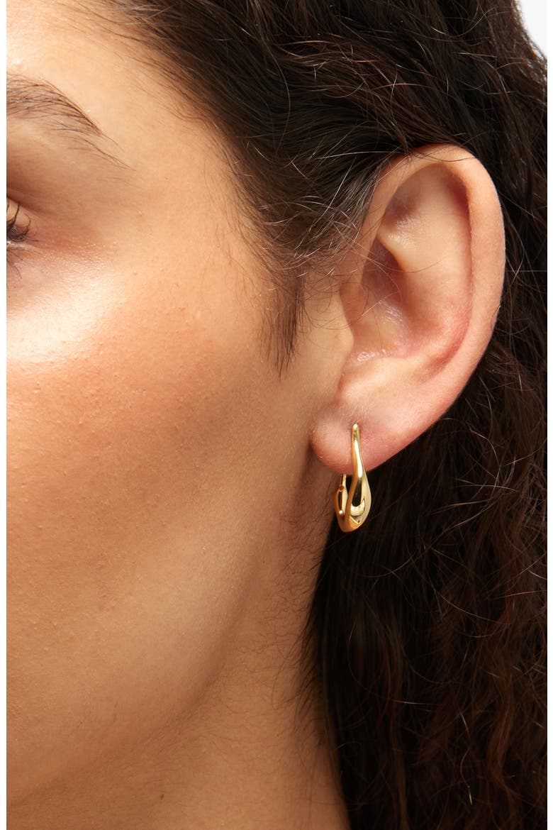 Mini Collette Hoop Earrings, Alternate, color, HIGH POLISH GOLD