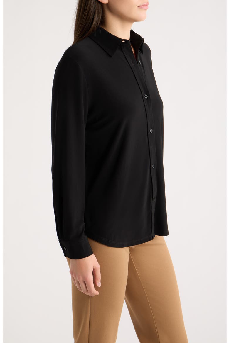 Slim Fit Long Sleeve Knit Shirt, Alternate, color, ANNE BLACK