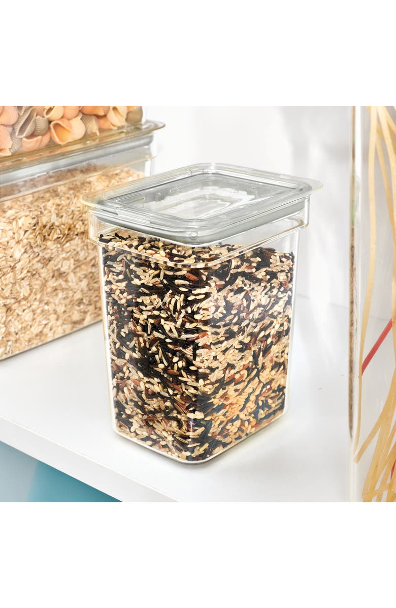 iDesign Small Food Storage Bin with Airtight Lid - Set of 4 - Clear, Alternate, color, Clear