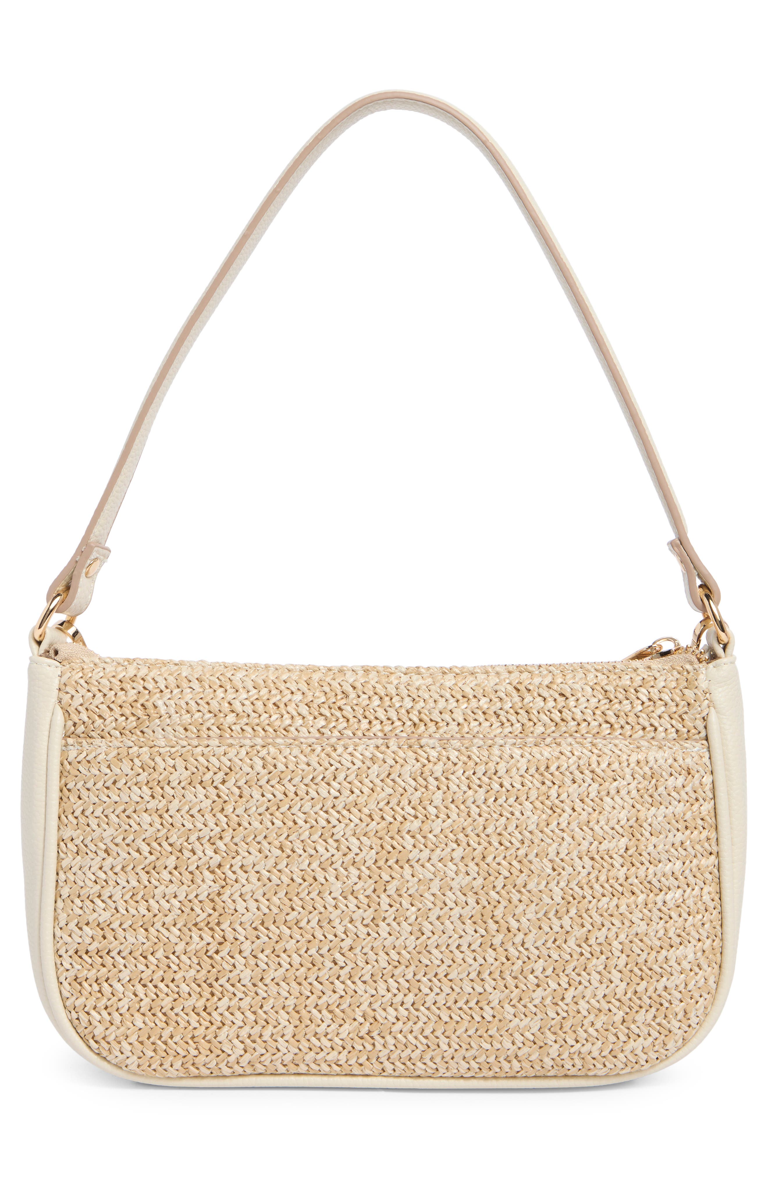 Nanette Lepore Straw Shoulder Bag, Alternate, color, Natural Straw-Rice
