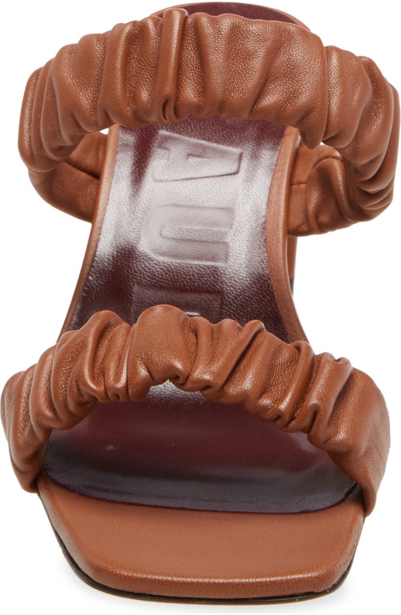 STAUD Frankie Ruched Slide Sandal, Alternate, color, Tan