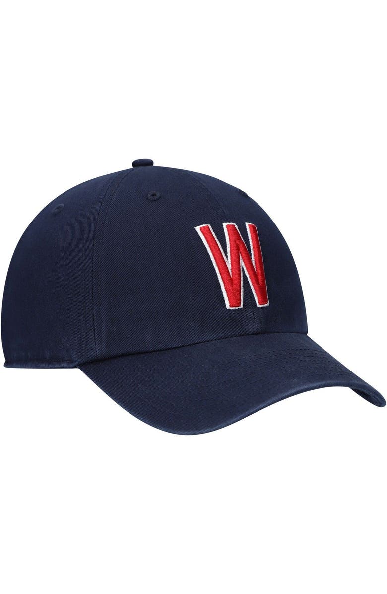 '47 Men's '47 Navy Washington Senators 1961 Logo Cooperstown Collection Clean Up Adjustable Hat, Alternate, color, Navy