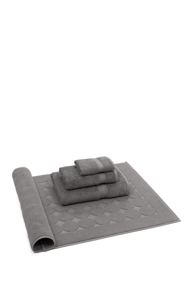 Sinemis Terry 4-Piece Towel Set - Dark Grey, Alternate, color, DARK GREY
